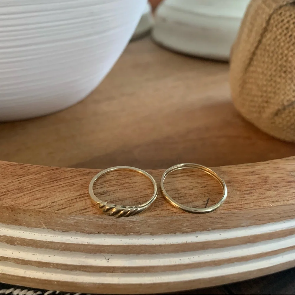 Solid Gold 10k Dainty Rings - Picture 4 of 6